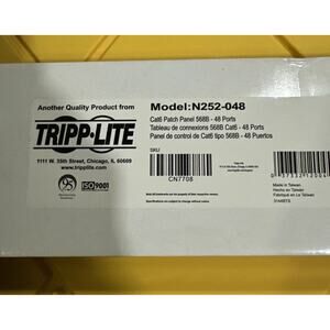TRIPP LITE N252-048 48-Port 2U Rack-Mount Cat6/Cat5 110 Patch Panel
